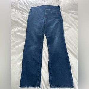 NYDJ Sheri Indigo Straight Leg Ankle Jeans with Raw hem like new
